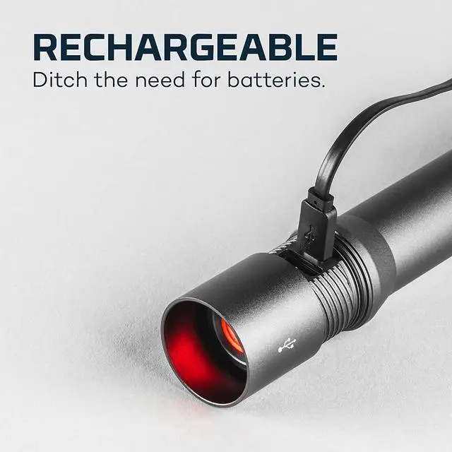 Alt view image 3 of 7 - NEBO Davinci 2000 Flashlight & Portable Charger | 2000 Lumens, 4 Light Modes, USB Rechargeable Power Bank, Waterproof, Super Bright LED Camping Light, Includes Charging Cable