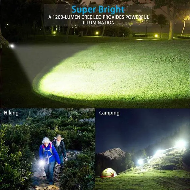 Alt view image 6 of 6 - Tactical Flashlight Rechargeable, High Lumens Led Flashlights Handheld-Magnetic Base, Super Bright, Zoomable, Water-Resistance, 4 Modes, Powerful Flash Light for Camping, Hiking and Emergence