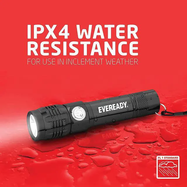 Alt view image 5 of 7 - Eveready LED Tactical Flashlight, Bright Rechargeable Flashlights for Emergencies and Camping Gear, Water Resistant Flash Light