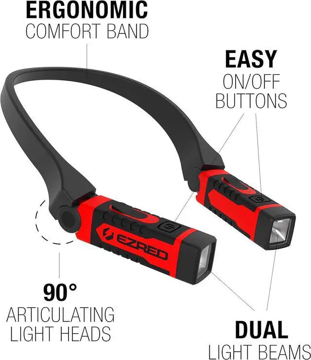 Alt view image 5 of 6 - ANYWEAR Rechargeable Neck Light for Hands-Free Lighting - NK15 Perfect Light for Mechanics Camping Hunting DIY Projects Reading