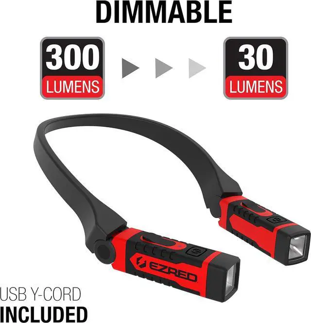 Alt view image 6 of 6 - ANYWEAR Rechargeable Neck Light for Hands-Free Lighting - NK15 Perfect Light for Mechanics Camping Hunting DIY Projects Reading
