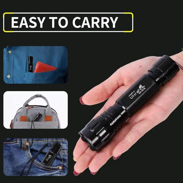 Alt view image 4 of 7 - ULTRAFIRE LED Mini Flashlight Single Mode Flashlight with 4PCS UFB22 and Charger, Waterproof Super Bright High Lumen Flashlights WF-501B