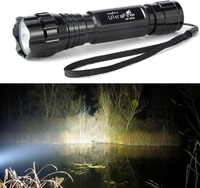 Alt view image 7 of 7 - ULTRAFIRE LED Mini Flashlight Single Mode Flashlight with 4PCS UFB22 and Charger, Waterproof Super Bright High Lumen Flashlights WF-501B