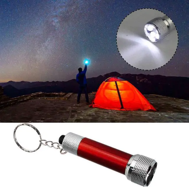 Alt view image 4 of 4 - 20 Packs Mini LED Flashlights 2.7 Inch Pocket Flashlight Keychain 5 Bulbs LED for Kids Camping Party 5 Colors