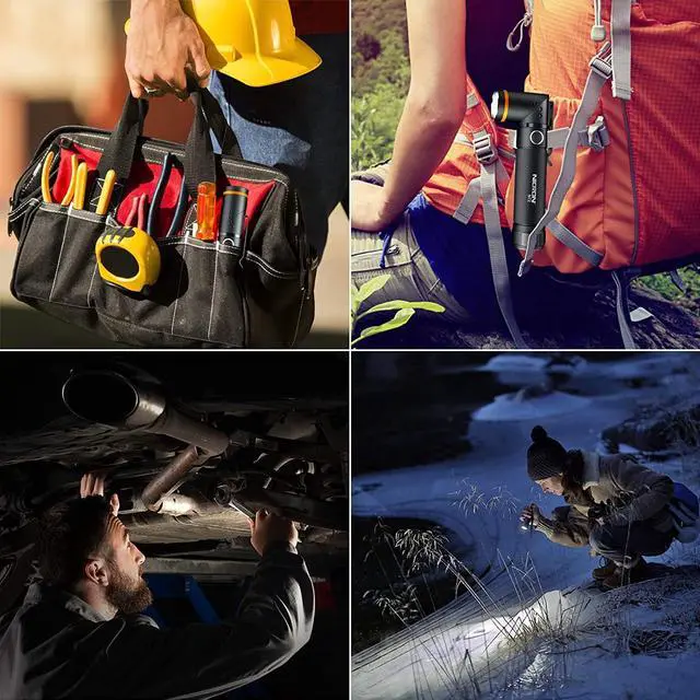 Alt view image 7 of 7 - NICRON Flashlight, N72 800 Lumens Tactical Flashlight, 90 Degree Flashlight IPX4 Waterproof Led Flashlight 4 Modes- Best High Lumens are for Camping, Outdoor,Maintain (18650/AAA Not Included)