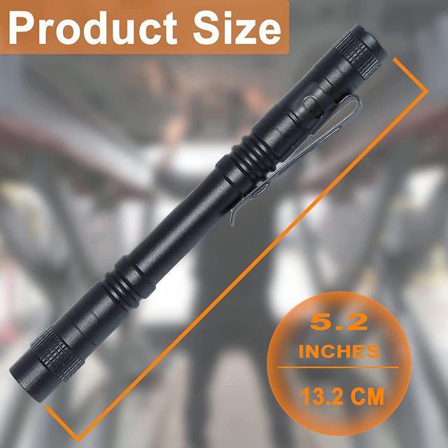 Alt view image 2 of 7 - 10 Pack Small Mini LED Flashlight Pocket Flashlight Pen Light Flashlight Tactical Flashlight with Clip Flashlights for Camping Outdoor Emergency Inspection Fathers Gifts for Dad Husband