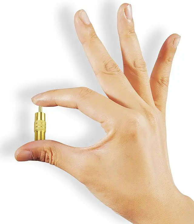 Alt view image 3 of 6 - F-Type Female to RCA Male Coaxial Cable Audio Adapter Gold Plated Connector 2-Pack