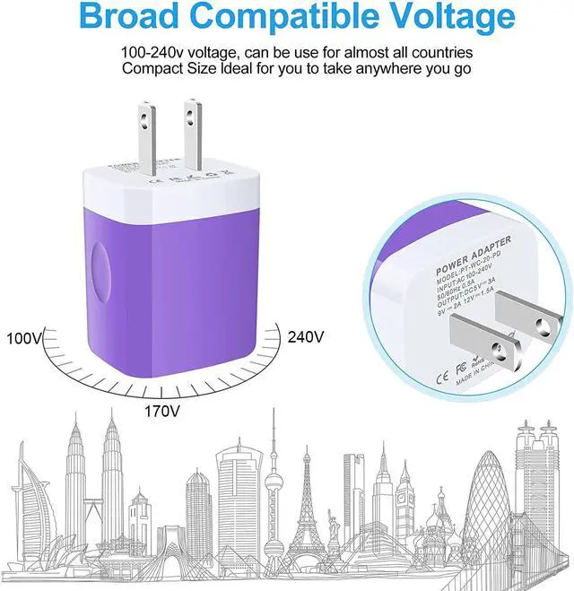 Alt view image 7 of 7 - Type C Charger 20W Super Fast USB C Charger Block with 6FT Android Phone Charger Cable Fast Charging for Samsung Galaxy Z Flip 5 4 3/Z Fold 5 4 3/S24/S23/S22/A14/A24/A13/A03s/S21/A32,Google Pixel 7 6