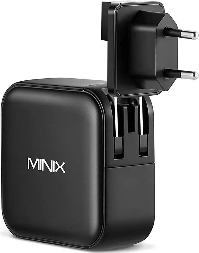 Alt view image 3 of 7 - MINIX NEO P3 100W Turbo 4-Ports GaN Wall Charger, 3 x USB-C Port Fast Charging Adapter(Max 100W/20W), 1 USB-A (Max 18W). Compatible with MacBook Pro Air, iPad Pro, iPhone 14,Galaxy S9 and More.