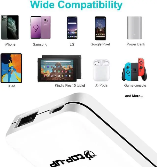 Alt view image 7 of 7 - Slim USB C Wall Charger, Fast & Flat USB Wall Plug, 18W Dual Port Flat Wall Charger Block for Your USB A & USB C Devices, iPhone 15 14 13 12 Pro Max, AirPods, Samsung Galaxy, Pixel, LG and More