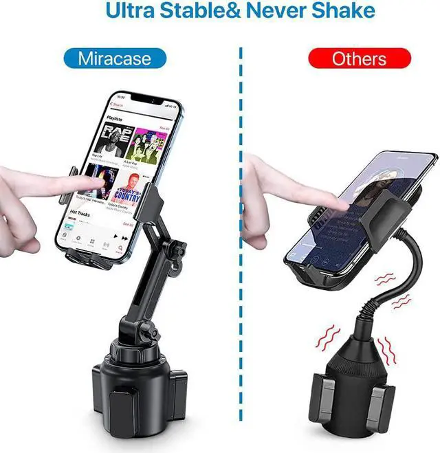 Alt view image 2 of 6 - [Upgraded Version Cup Phone Holder for Car Universal Adjustable Long Neck Car Phone Mount Cradle Friendly Compatible with iPhone  Google and All 4.0-7.0 inches Smartphones