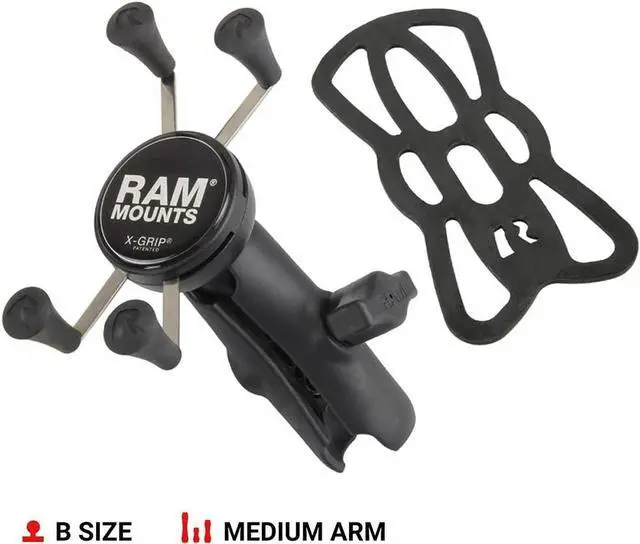 Alt view image 2 of 4 - RAM Mounts RAP-HOL-UN7B-201U X-Grip Phone Holder with Composite Double Socket Arm(Medium) Compatible with RAM B Size 1" Ball Components