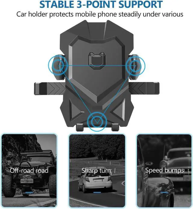 Alt view image 3 of 7 - Phone Holder for Car Universal Long Neck Car Mount Holder Compatible with iPhone Xs XS Max XR X 8 8 Plus 7 7 Plus S10 S9 S8 S7 S6 LG and More