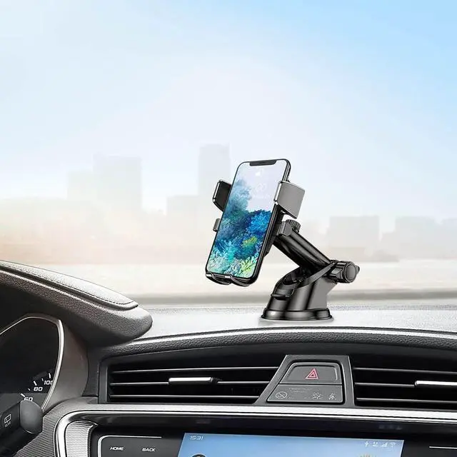 Alt view image 6 of 7 - Phone Holder for Car, 360°Rotatable Car Phone Mount for Windshield Dashboard Air Vent, Universal for All Cell Phone and More Devices with Suction Cup and Clip