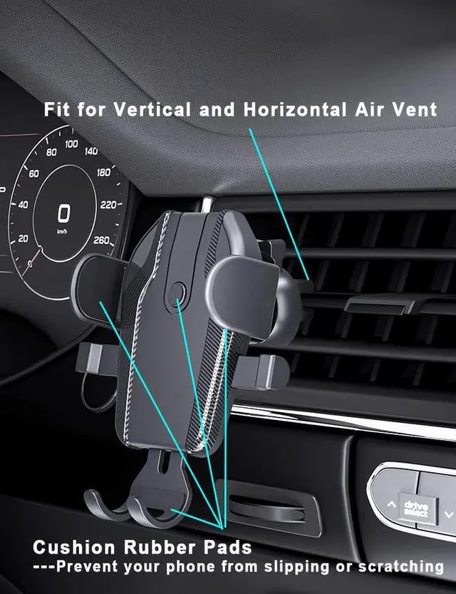 Alt view image 3 of 7 - Phone Mount for Car  2022 New Yiujefda Car Phone Holder Mount for Car Air Vent Dashboard Windshield  Car Phone Mount for iPhone and Other Phone Cell Phone Holder Car Automobile Cradles