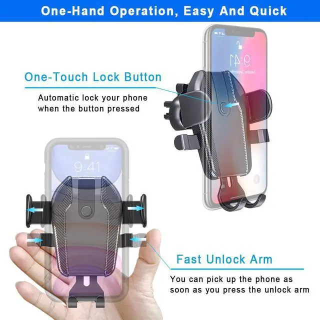 Alt view image 5 of 7 - Phone Mount for Car  2022 New Yiujefda Car Phone Holder Mount for Car Air Vent Dashboard Windshield  Car Phone Mount for iPhone and Other Phone Cell Phone Holder Car Automobile Cradles