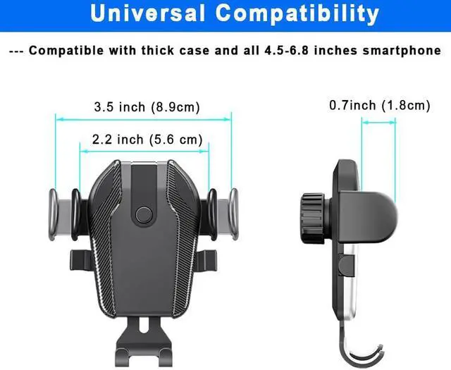 Alt view image 6 of 7 - Phone Mount for Car  2022 New Yiujefda Car Phone Holder Mount for Car Air Vent Dashboard Windshield  Car Phone Mount for iPhone and Other Phone Cell Phone Holder Car Automobile Cradles