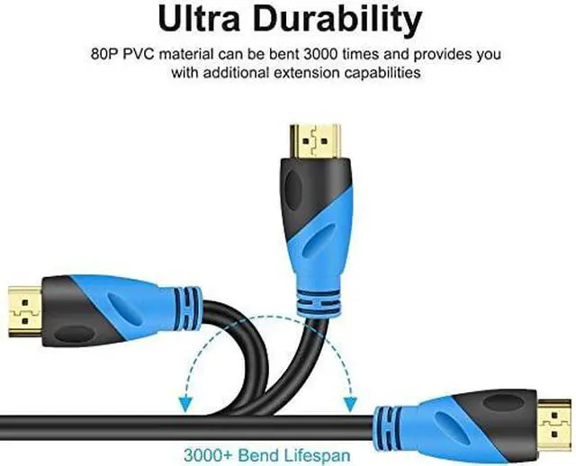 Alt view image 4 of 7 - 4K HDMI 35 FT Cable (HDMI 2.0 18Gbps) Ultra High Speed Gold Plated Connectors Ethernet HDMI Cord 4K@60HZ 2K 1080P 3D ARC Compatible with UHD TV Monitor Laptop Xbox PS4/PS5 ect(10.5m)