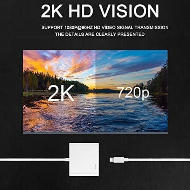 Alt view image 4 of 7 - Apple MFi Certified Lightning to HDMI Digital AV Adapter 1080P HD Video HDMI Sync Screen Connector Cable with Charging Port Compatible with iPhone 14/13/12/11/ X/ 8/7/ iPad on HDTV/Projector/Monitor