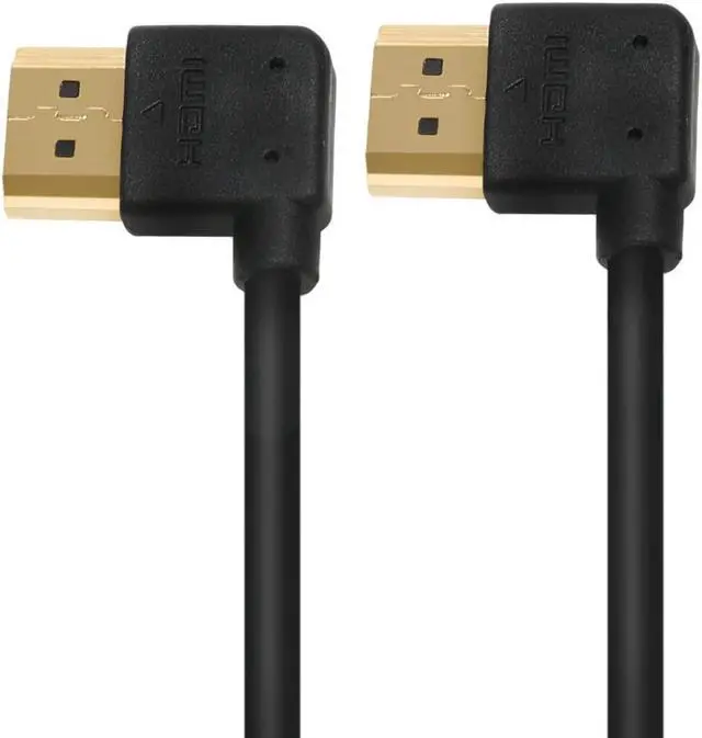Main image of Ultra Slim Flexible Series Both Ends in 90 Degree Right- Angle A to A HDMI 2.0 High-Speed Cable 3ft Golded Connecter 18G Supports Ethernet 3D 4K and Audio Return 3ft