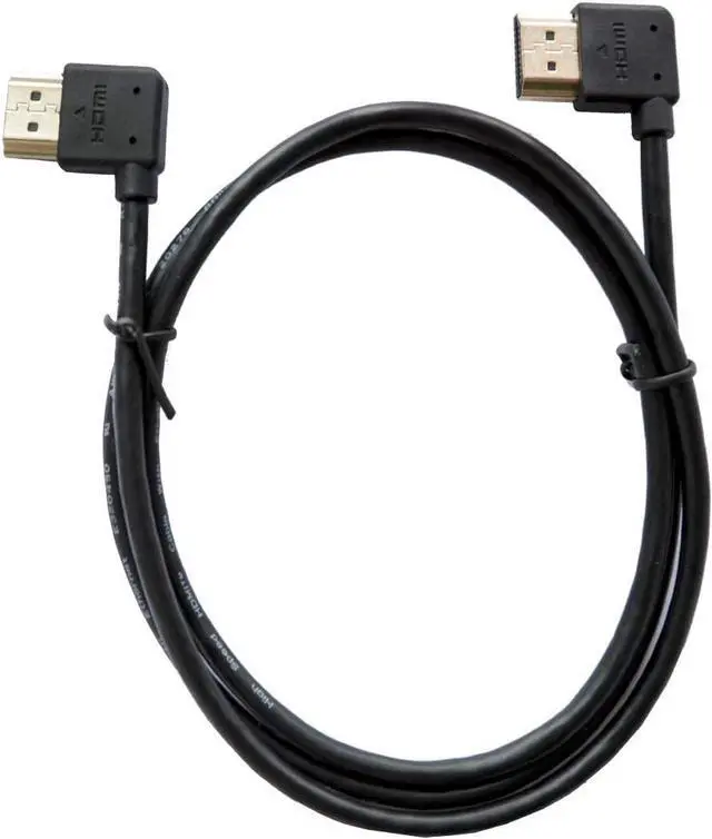 Alt view image 2 of 6 - Ultra Slim Flexible Series Both Ends in 90 Degree Right- Angle A to A HDMI 2.0 High-Speed Cable 3ft Golded Connecter 18G Supports Ethernet 3D 4K and Audio Return 3ft