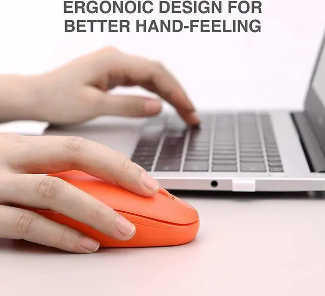 Alt view image 3 of 5 - Rii Wireless Mouse RM700 2.4G Silent Mouse with 3200 DPI,Computer Mouse with USB Nano Receiver for Laptop,PC,Mac,Chromebook,Windows (5 Mixed Colors)