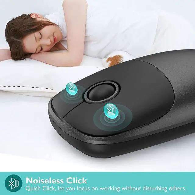 Alt view image 4 of 6 - Gotying Wireless Mouse for Laptop 2 in 1 Cordless Portable Computer Mouse with 2.4G USB and Type-C Nano Receiver, Less Noise Mobile Optical Mice for MacBook, Notebook, PC, ipad and Smartphone (Grey)