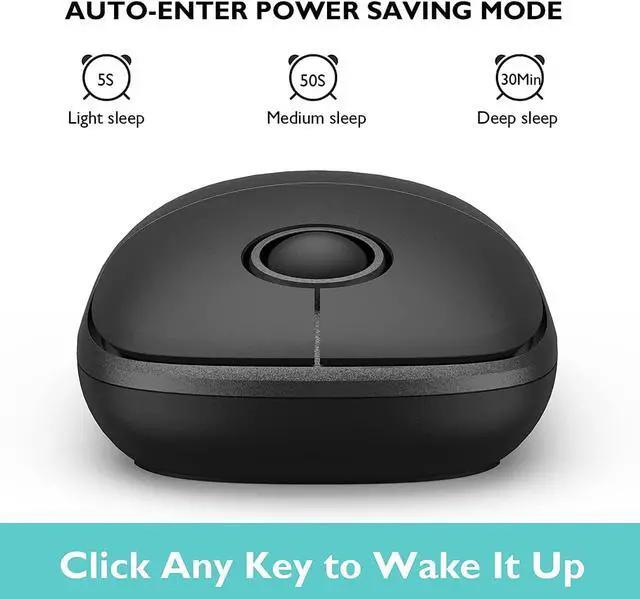 Alt view image 5 of 6 - Gotying Wireless Mouse for Laptop 2 in 1 Cordless Portable Computer Mouse with 2.4G USB and Type-C Nano Receiver, Less Noise Mobile Optical Mice for MacBook, Notebook, PC, ipad and Smartphone (Grey)