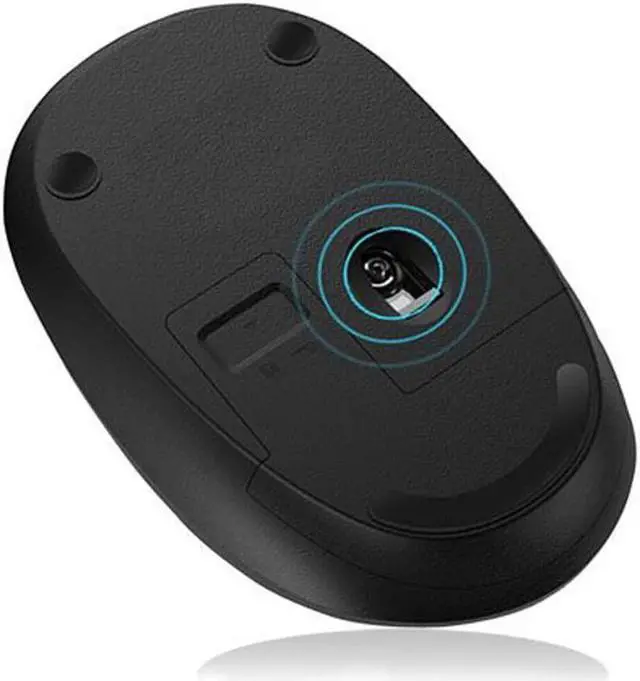 Alt view image 2 of 7 - MiraCase Comfortable 2.4 GHz Long Range Silent Wireless Mouse | 1600 DPI | 30ft Working Distance | Battery Included | Black