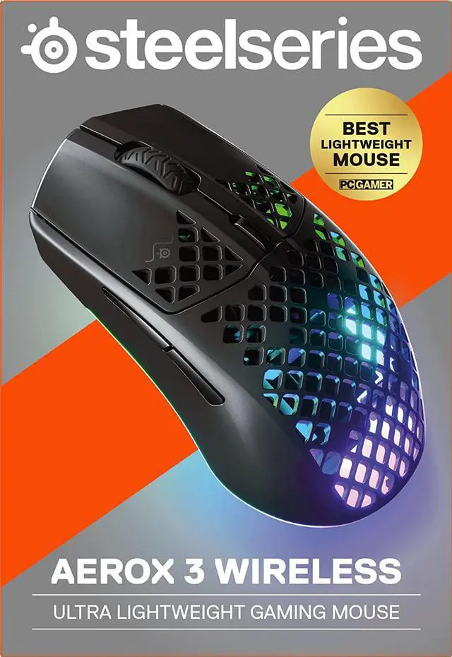 Alt view image 6 of 7 - Aerox 3 Wireless - Super Light Gaming Mouse - 18 000 CPI TrueMove Air Optical Sensor - Ultra-Lightweight 68g Water Resistant Design - 200 Hour Battery Life C Onyx