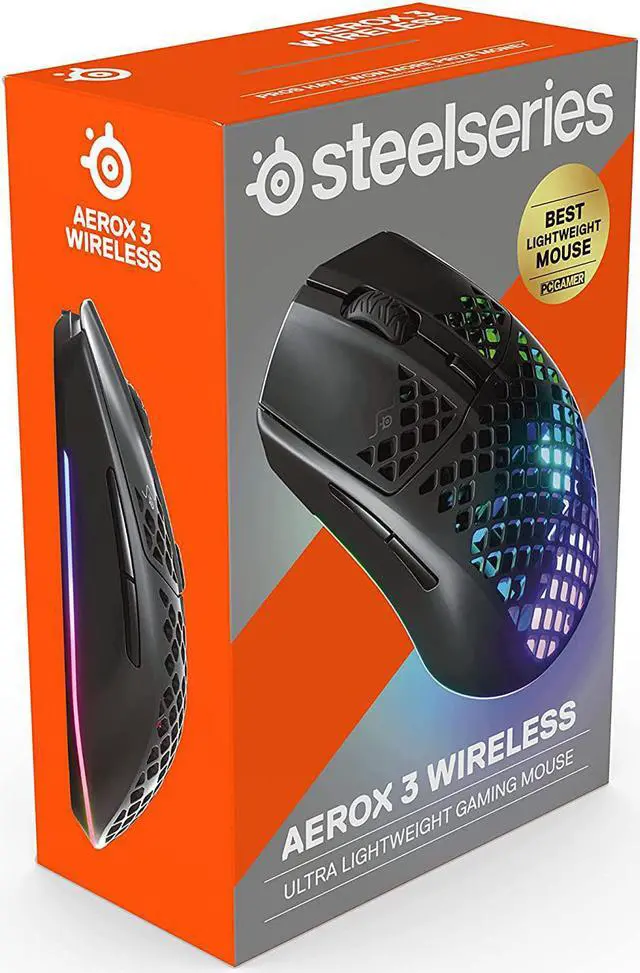 Alt view image 7 of 7 - Aerox 3 Wireless - Super Light Gaming Mouse - 18 000 CPI TrueMove Air Optical Sensor - Ultra-Lightweight 68g Water Resistant Design - 200 Hour Battery Life C Onyx
