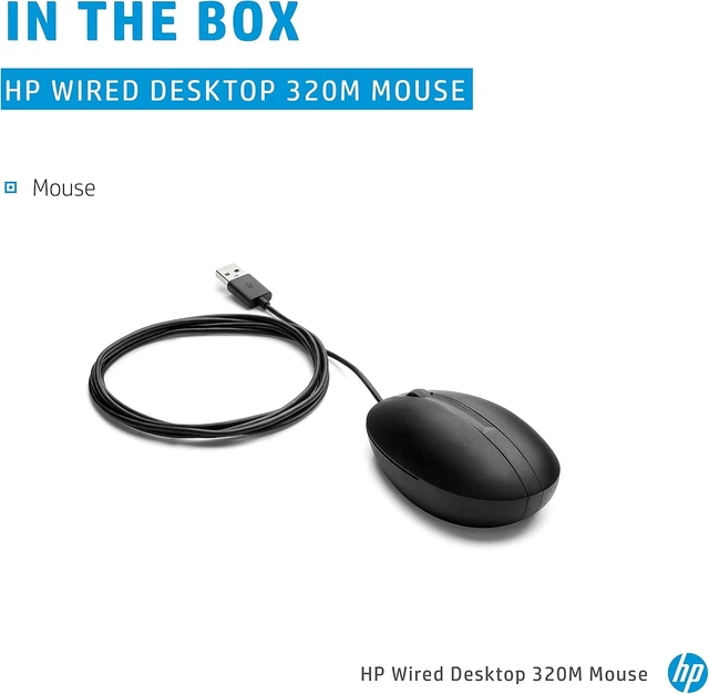 Alt view image 4 of 5 - HP Wired Desktop 320M Mouse