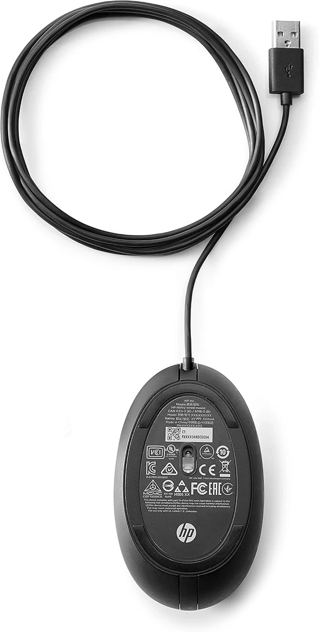 Alt view image 5 of 5 - HP Wired Desktop 320M Mouse