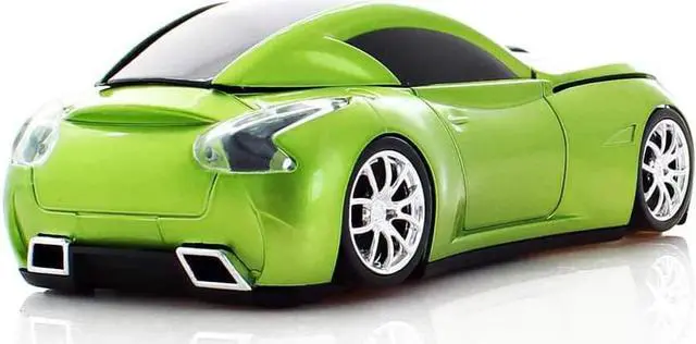 Alt view image 4 of 6 - Aikchi Wireless Sports Car Mouse, Wireless Desktop Laptop Computer Mouse 2.4GHz Optical Mice for YFND (Green)