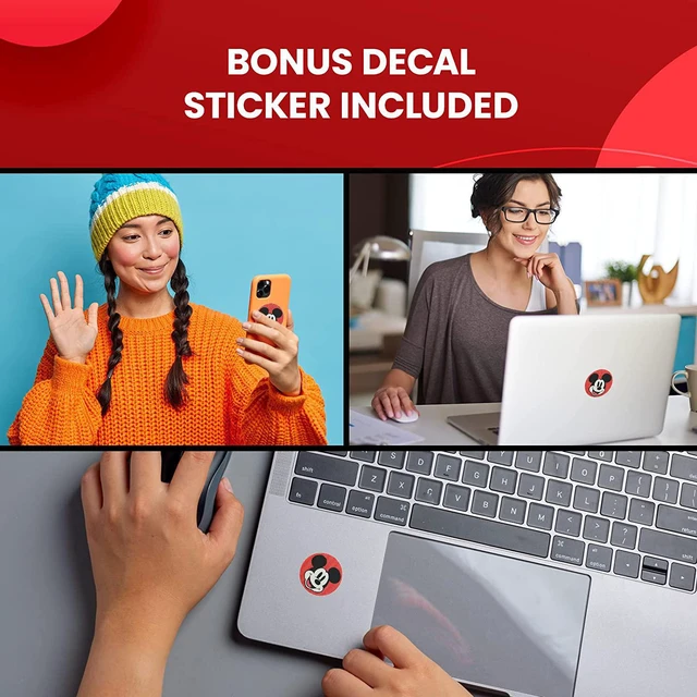 Alt view image 2 of 7 - Disney Mickey Mouse and Friends Feet Cell Phone Stand with Bonus Decal Sticker- Cell Phone Holder for Home/Office-Universal Desk Phone Stand Compatible with Android/iPhone and More (Red)