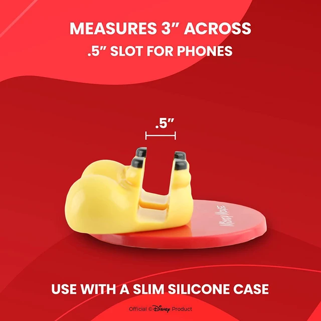 Alt view image 4 of 7 - Disney Mickey Mouse and Friends Feet Cell Phone Stand with Bonus Decal Sticker- Cell Phone Holder for Home/Office-Universal Desk Phone Stand Compatible with Android/iPhone and More (Red)