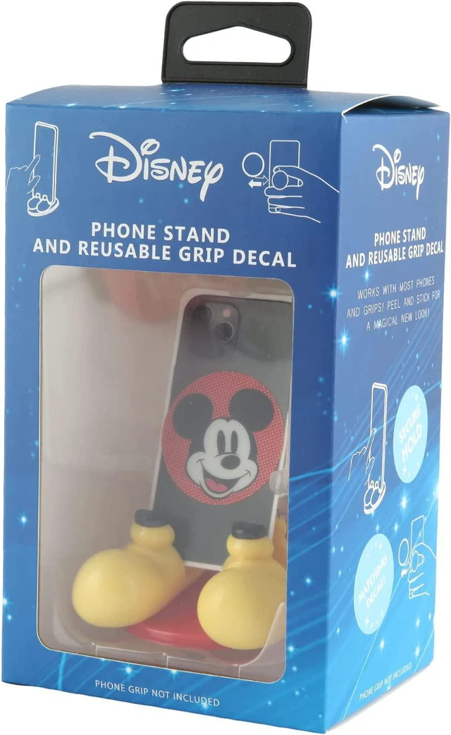 Alt view image 7 of 7 - Disney Mickey Mouse and Friends Feet Cell Phone Stand with Bonus Decal Sticker- Cell Phone Holder for Home/Office-Universal Desk Phone Stand Compatible with Android/iPhone and More (Red)