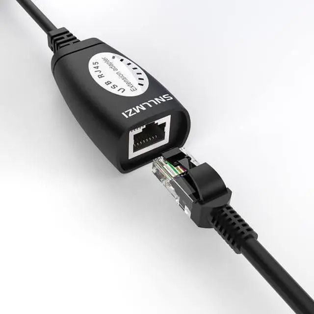 Alt view image 3 of 7 - USB to cat5 Adapter USB Over RJ45 Ethernet for Cat6/5/5e Extension Cable Adapter USB 2.0 Extender Over Cat Extender Cable Adapter