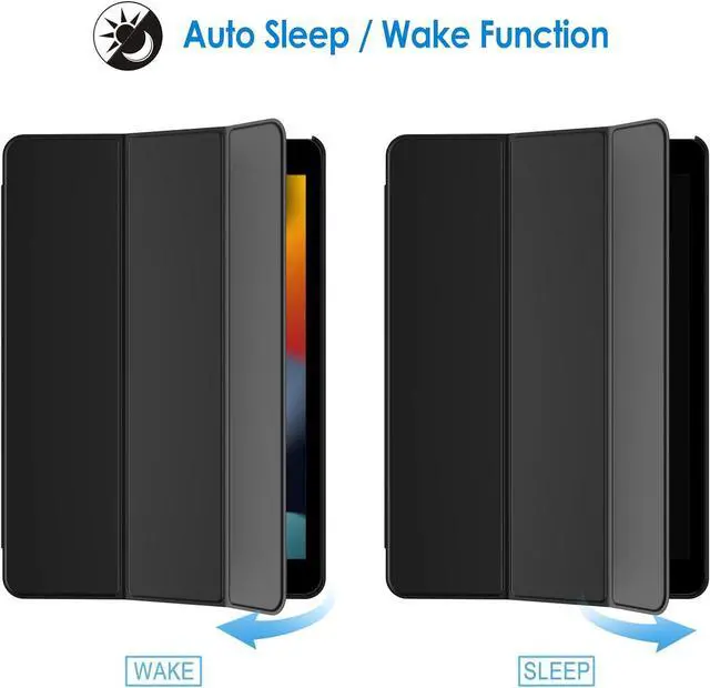 Alt view image 6 of 6 - Case for iPad 10.2-Inch (2021/2020/2019 Model 9/8/7 Generation) Auto Wake/Sleep Cover (Black)