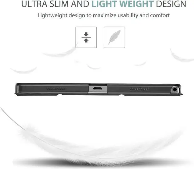 Alt view image 5 of 7 - Smart Case for Galaxy Tab A8 10.5 Slim Stand Hard Back Shell Protective Smart Cover Case for Galaxy Tab A8 10.5 Inch 2022 SM-X200 X205 X207 -Black