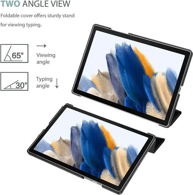 Alt view image 6 of 7 - Smart Case for Galaxy Tab A8 10.5 Slim Stand Hard Back Shell Protective Smart Cover Case for Galaxy Tab A8 10.5 Inch 2022 SM-X200 X205 X207 -Black