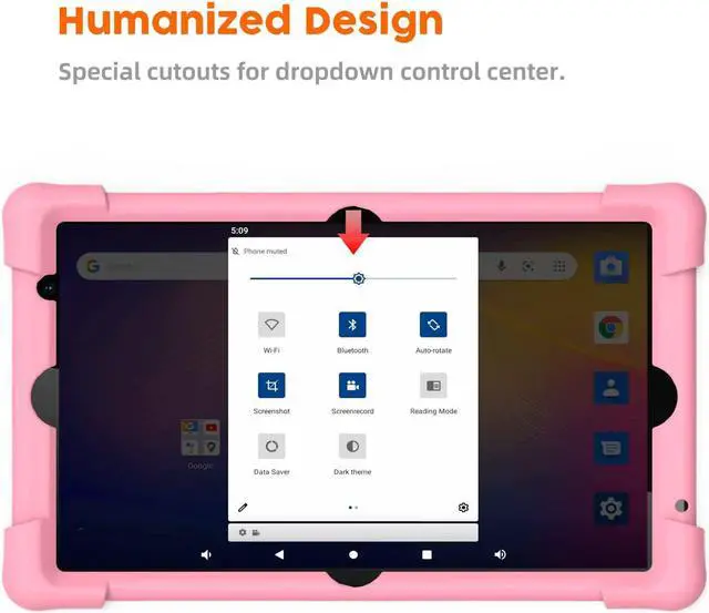 Alt view image 2 of 3 - Kids Case for Sunshine T1 Elite Tablet 8 Inch/ Sunshine T1 Elite Tablet Case Cloud Mobile Sunshine T1 Elite Tablet Case Sunshine T1 Tablet Case Cloud Mobile Tablet Case - Pink