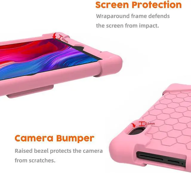 Alt view image 3 of 3 - Kids Case for Sunshine T1 Elite Tablet 8 Inch/ Sunshine T1 Elite Tablet Case Cloud Mobile Sunshine T1 Elite Tablet Case Sunshine T1 Tablet Case Cloud Mobile Tablet Case - Pink