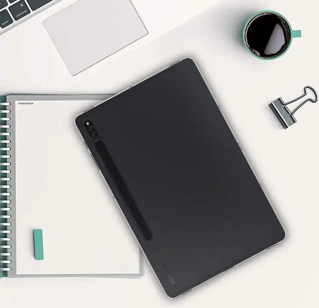 Alt view image 2 of 7 - Case Compatible with Samsung Galaxy Tab S8+ Plus/Galaxy Tab S7+ Plus - Case Soft Crystal TPU Tablet Back Protector Cover - Transparent