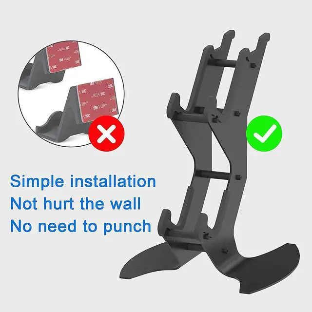 Alt view image 6 of 7 - Controller Holder, Game Controller Rack Headset Stand for Xbox Series X S/Xbox one / PS5 / PS4 / NS/PC/Headset, Aluminum Metal Mount Universal Organizer for Video Game Accessories