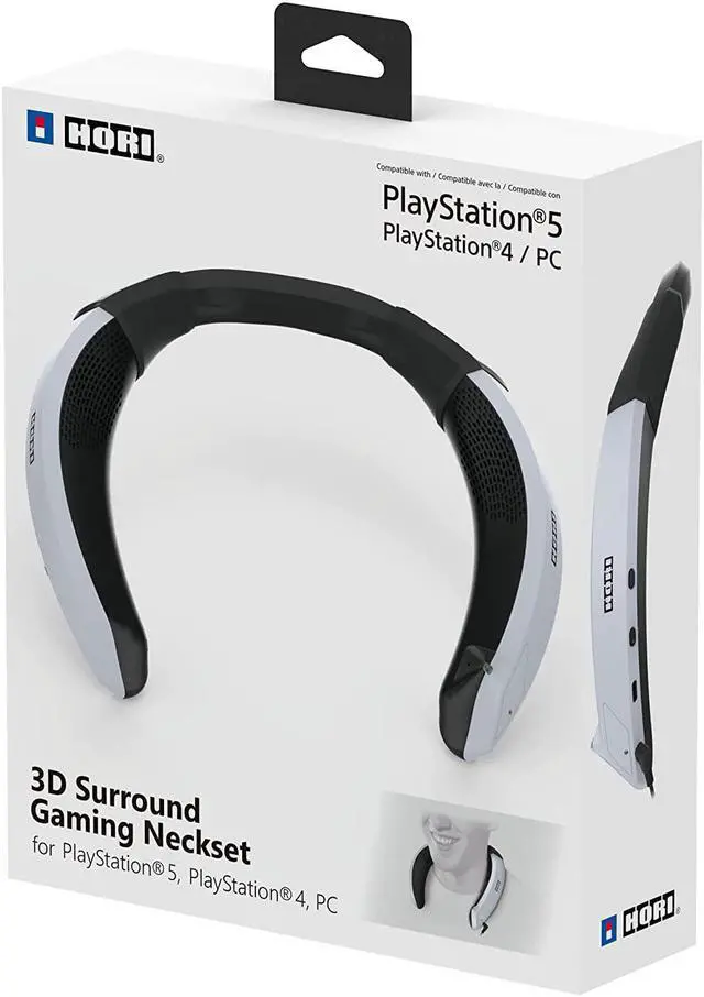Alt view image 2 of 6 - HORI 3D Surround Gaming Neckset - Wired Wearable Speaker for PS5, PS4, PC - Playstation 5