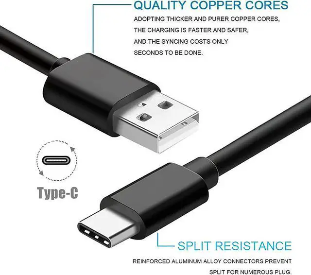 Alt view image 6 of 6 - USB C Adapter Charger Charging Cable Power Cord Wire Compatible for Remarkable 2 Paper Pro Tablet Onn Pro 8 Pro 10.1 ONN Surf 8 ONN Surf 10.1 Gen 2 Model & More USB-C Port Tablet Charger (5FT)