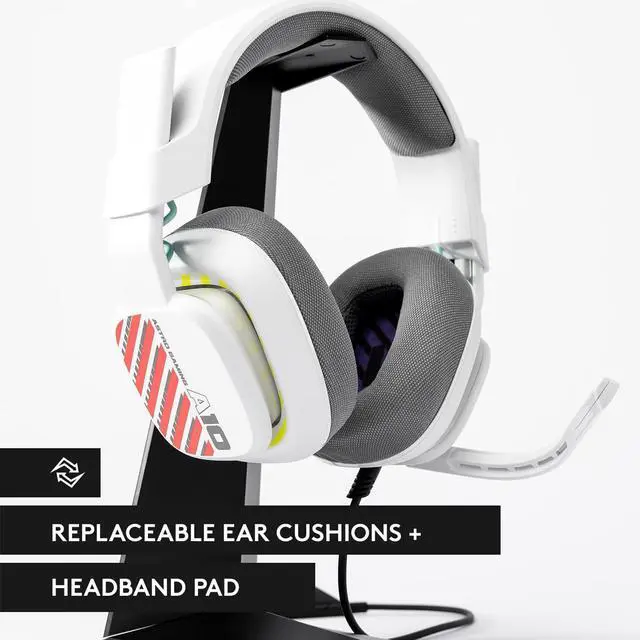 Alt view image 7 of 7 - Astro A10 Gaming Headset Gen 2 Wired Headset, Over-Ear Gaming Headphones, Lightweight & Damage Resistant, Flip-to-Mute Microphone, 32 mm Drivers, Compatible with PS5, PS4, Nintendo Switch, PC - White