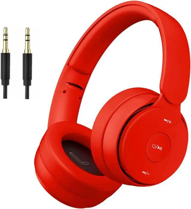 Main image of RED Wireless Headphones Foldable Wired/TF, Suitable for Adults/Kids | High-fidelity stereo, 30H Playtime, dual 40mm driver speakers, comes with a 1.5m audio cable.Wireless Bluetooth 5.2