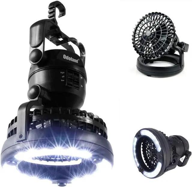 Main image of Odoland Portable LED Camping Lantern with Ceiling Fan - Hurricane Emergency